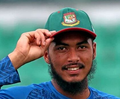 Bangladesh batted first, leg-spinner Rishad made his debut