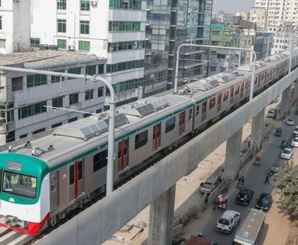 dhaka metro rail will start operating for six hours from wednesday