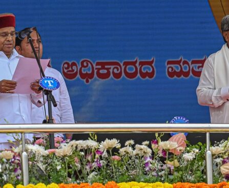 Congress veteran Siddaramaiah takes oath as the Chief Minister of Karnataka