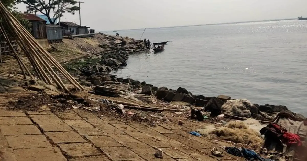 Chandpur city security embankment is under threat of erosion again