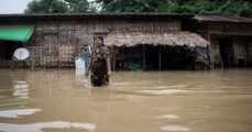 48,000 flood evacuees wait to go home in Myanmar