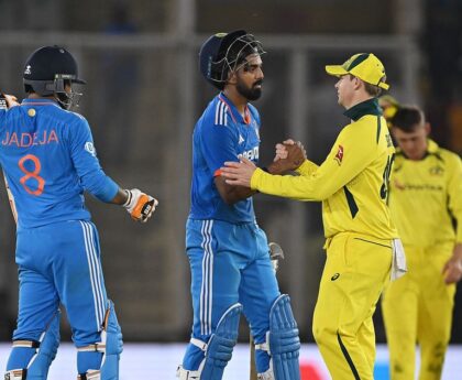 India defeated Australia by 5 wickets in the first ODI