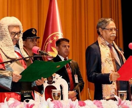 President administers oath to new Chief Justice Obaidul Hasan