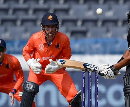 New Zealand set a target of 322 runs for Netherlands in the ICC World Cup.