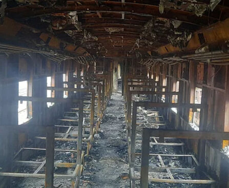 Commuter train burnt in Tangail: Two coaches burnt.  Breaking News