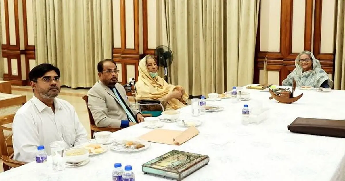 Roshan Irshad, GM Quad calls on PM Hasina at Gana Bhavan