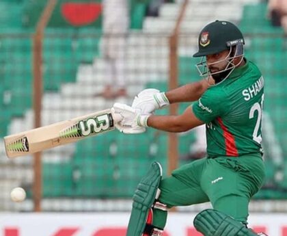 Shamim scored 50, Bangladesh all out for 124.