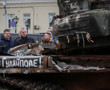 NATO chief visits war-torn Ukraine ahead of retaliatory strike