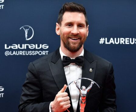 Messi scores individual, Team Laureus double