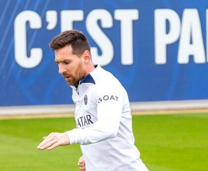 Messi is back in training with PSG after suspension