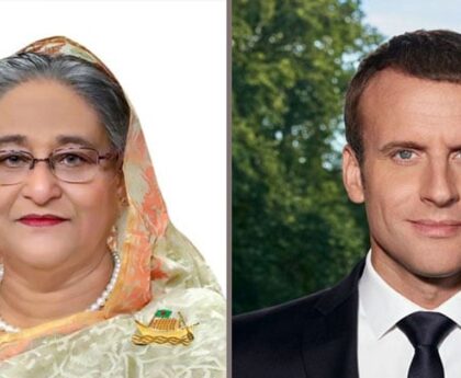 Bilateral meeting between Sheikh Hasina and Emmanuel Macron begins