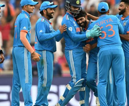 India bowled out Pakistan for 191 runs in the Cricket World Cup.