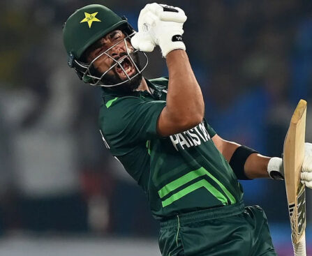 With the brilliant innings of Rizwan, Shafiq, Pakistan defeated Sri Lanka by achieving a record target in the World Cup.