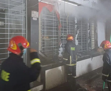 Fire in private bank in Chattogram